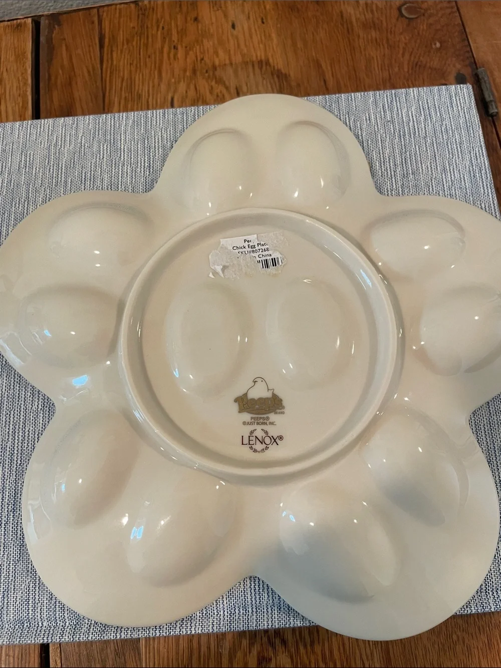 Lenox Peeps Deviled Egg Platter | Floral Ceramic Serving Dish | Retired